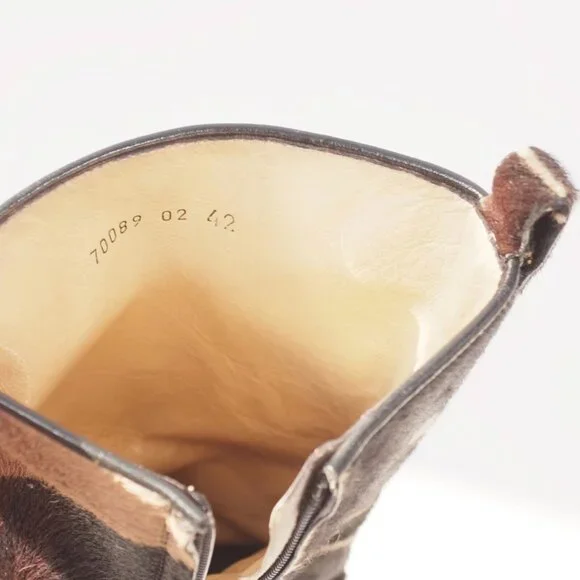 Y2K Valentino Mens 42 US 9 boots tiger face calk skin fur - Picture 11 of 11